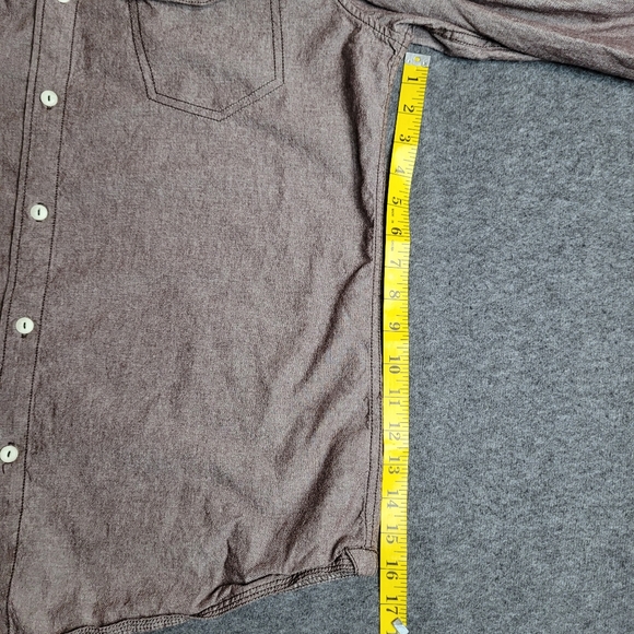 Vintage Marithe Francois Girbaud Mens L Brown Button Shirt Roll Tab Long Sleeve - Picture 3 of 13